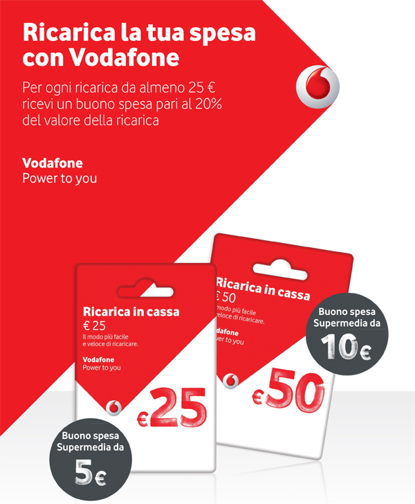 Ricarica la tua spesa con Vodafone