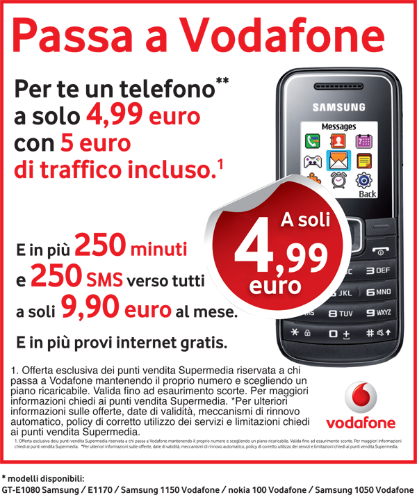 Passa a Vodafone con Supermedia